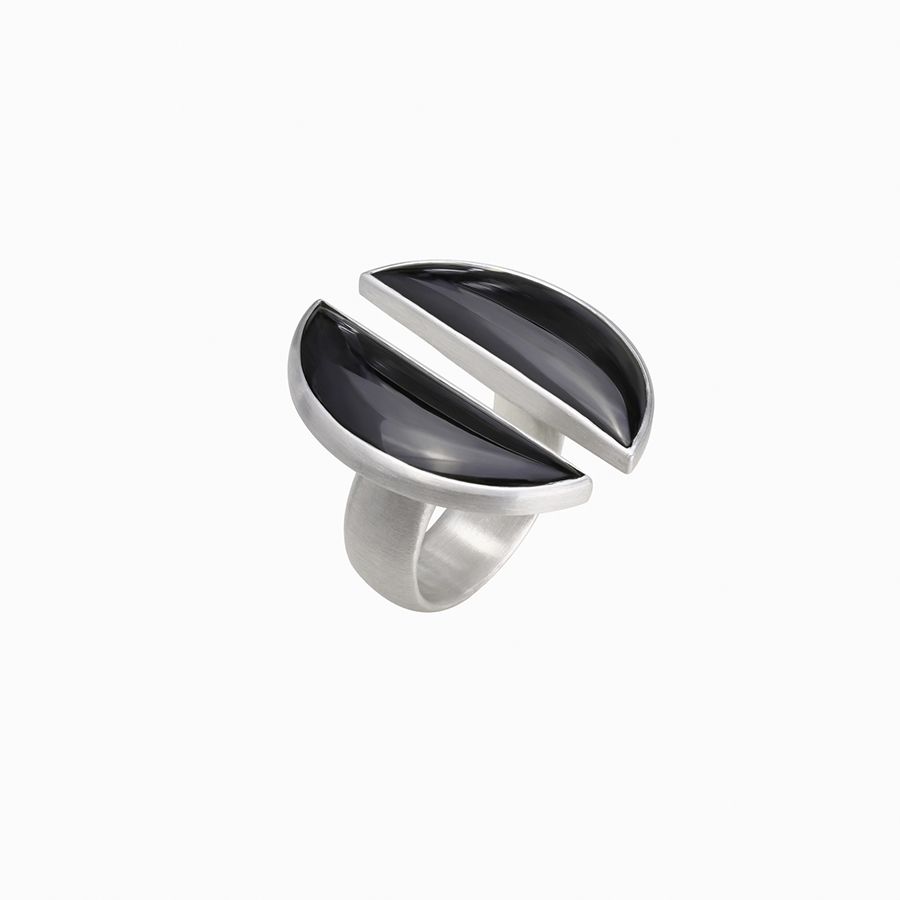 Een 925/1000 zilveren ring Antonio Bernardo model Anel-Dueto 
